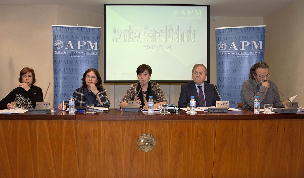 Directivos de la APM durante la Asamblea. Foto: Miguel Ángel Benedicto / APM